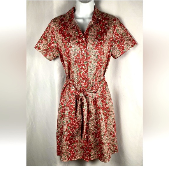 Untuckit Dress Women’s Size 2 Imogen Button Up Floral Side Pockets  Shirt Dress - Picture 1 of 12